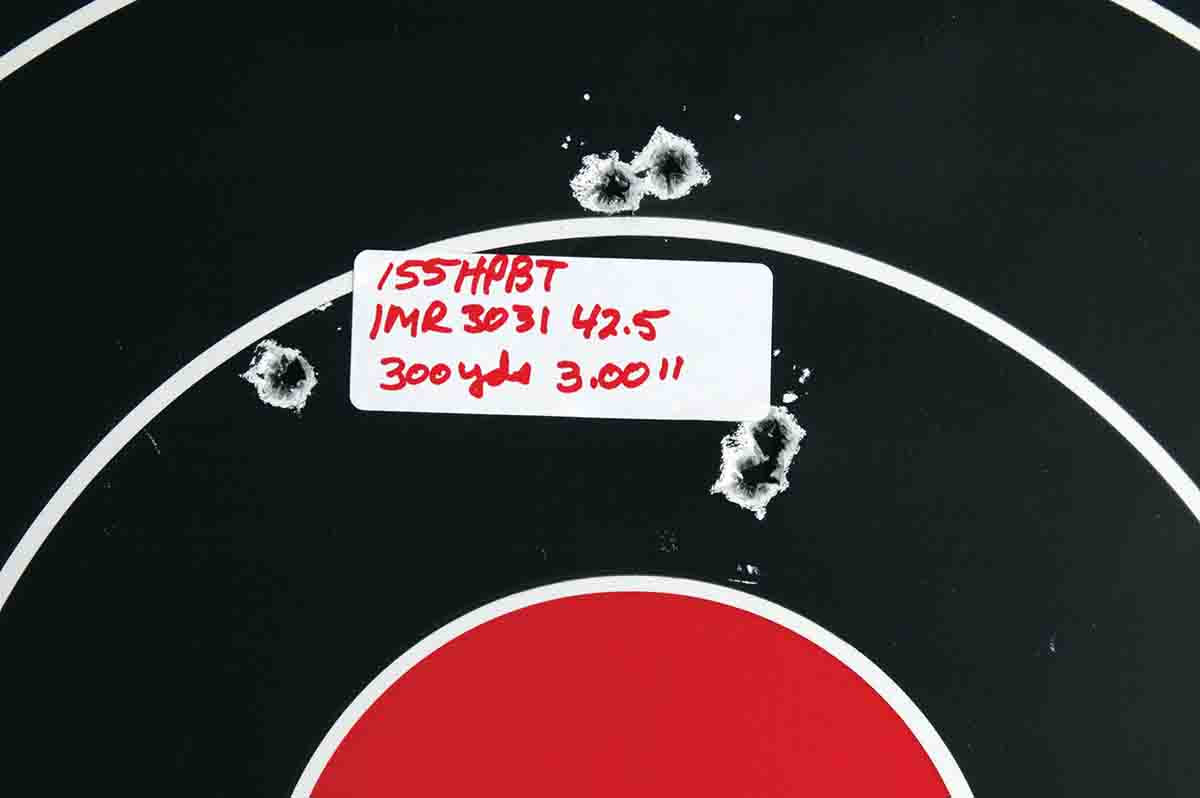 With Sierra 155-grain match bullets, the Remington Model 700V (M40) was capable of MOA groups at 300 yards.